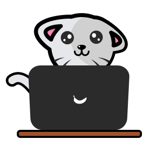 Een schattig katje met een laptop.